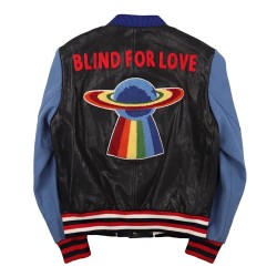 Blind for Love Varsity Bomber Wool/Leather Jacket