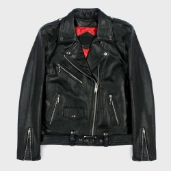 Blood Red Commando Leather Jacket
