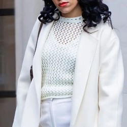 Bob Marley One Love Umi Myers White Trench Coat Bob Marley One Love Umi Myers White Trench Coat