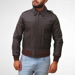 Bomber Black Leather Jacket