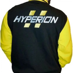 Borderlands Hyperion Black and Yellow Varsity Jacket Borderlands Hyperion Black and Yellow Varsity Jacket