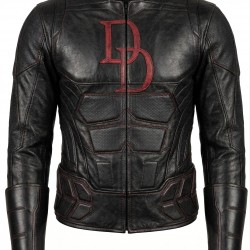 Black Daredevil Born Again Leather Jacket Suit Costume