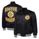 Boston Bruins Adaptive Bold Logo Varsity Satin Jacket