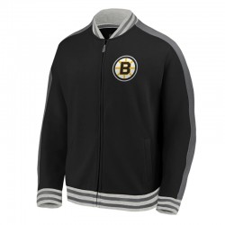 Boston Bruins Black Track Jacket