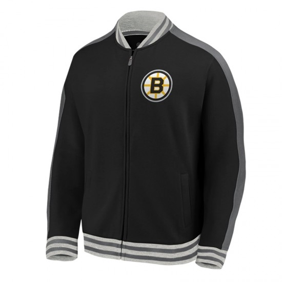Boston Bruins Black Track Jacket Boston Bruins Black Track Jacket