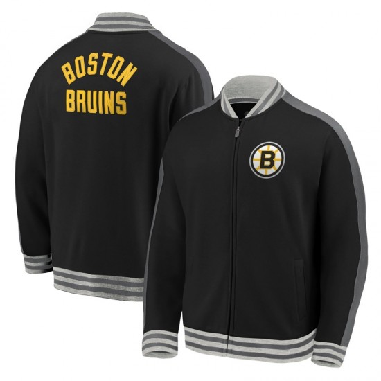 Boston Bruins Black Track Jacket