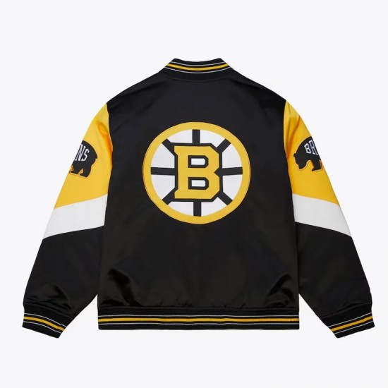 Boston Bruins Throw It Back Heavyweight Satin Jacket