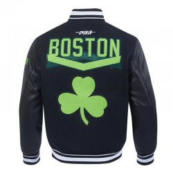 Boston Celtics 2024/25 City Edition Chenille Black Varsity Jacket Boston Celtics 2024/25 City Edition Chenille Black Varsity Jacket