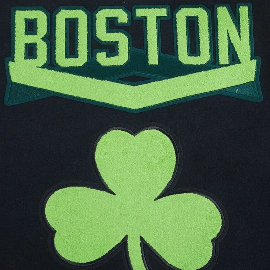 Boston Celtics 2024/25 City Edition Chenille Black Varsity Jacket Boston Celtics 2024/25 City Edition Chenille Black Varsity Jacket