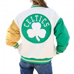 Boston Celtics Color Block Bomber Full-Snap Jacket Boston Celtics Color Block Bomber Full-Snap Jacket