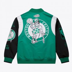 Boston Celtics Team Origins Green Satin Jacket Boston Celtics Team Origins Green Satin Jacket