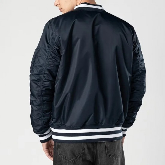 Boston Red Sox Full-Zip Navy Bomber Jacket