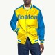 Boston Red Sox Gold and Blue Varsity Satin Jacket Boston Red Sox Gold and Blue Varsity Satin Jacket
