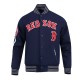 Boston Red Sox Current Logo Game Day Navy Jacket Boston Red Sox Navy Varsity Jacket with Current Team Logo – Unisex Game Day Gear
