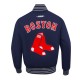 Boston Red Sox Current Logo Game Day Navy Jacket Boston Red Sox Navy Varsity Jacket with Current Team Logo – Unisex Game Day Gear