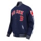 Boston Red Sox Current Logo Game Day Navy Jacket Boston Red Sox Navy Varsity Jacket with Current Team Logo – Unisex Game Day Gear