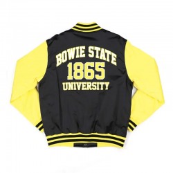 Bowie State Black and Gold Baseball Jacket Bowie State Black and Gold Baseball Jacket