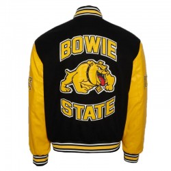Bowie State University Black and Gold Varsity Jacket Bowie State University Black and Gold Varsity Jacket