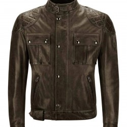 Brooklands Biker Diamond Quilted Leather Jacket