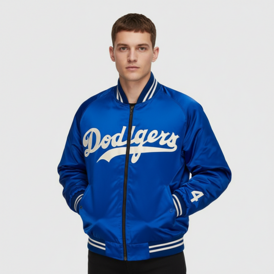 1947-50 Brooklyn Dodgers Royal Varsity Satin Jacket 1947-50 Brooklyn Dodgers Royal Varsity Satin Jacket