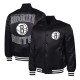 Brooklyn Nets Adaptive Bold Logo Varsity Satin Jacket