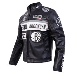 Brooklyn Nets Men's Moto Jacket