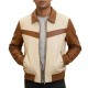 Brown and Cream College Varsity Leather Jacket