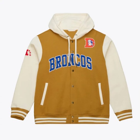 Brown/Cream Denver Broncos Dusted Fleece Jacket