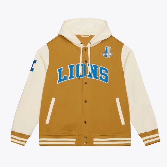 Brown/Cream Detroit Lions Chiefs Dusted Fleece Jacket