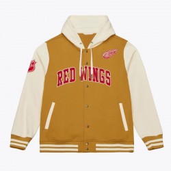 Brown/Cream Detroit Red Wings Dusted Fleece Jacket