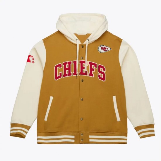 Brown/Cream Kansas City Chiefs Dusted Fleece Jacket Brown/Cream Kansas City Chiefs Dusted Fleece Jacket