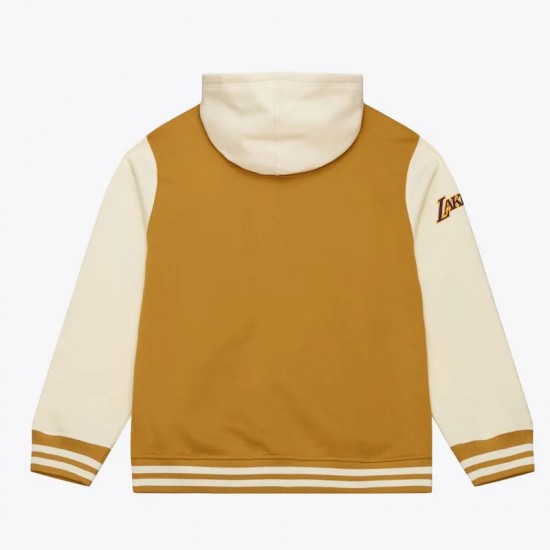 Brown/Cream LA Lakers Dusted Fleece Jacket Brown/Cream LA Lakers Dusted Fleece Jacket
