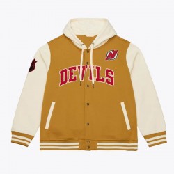 Brown/Cream New Jersey Devils Dusted Fleece Jacket