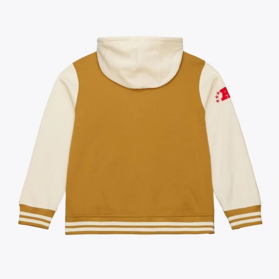 Brown/Cream Oakland Raiders Dusted Fleece Jacket