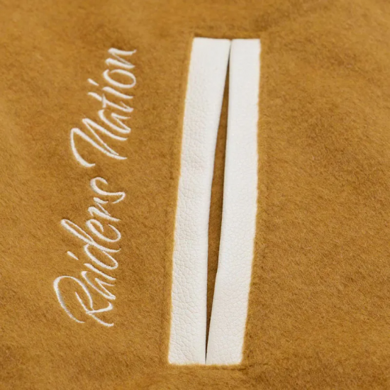 Brown/Cream Oakland Raiders Dusted Varsity Jacket