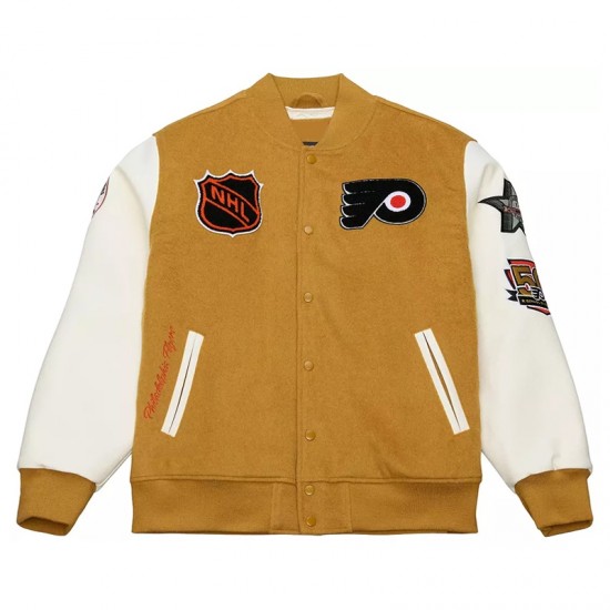 Brown/Cream Philadelphia Flyers Dusted Varsity Jacket