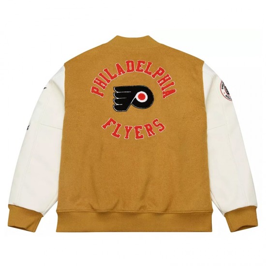 Brown/Cream Philadelphia Flyers Dusted Varsity Jacket