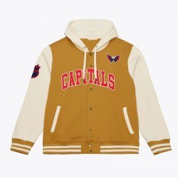 Brown/Cream Washington Capitals Dusted Fleece Jacket