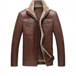 Brown Fur Real Leather Jacket Brown Fur Real Leather Jacket