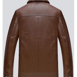Brown Fur Real Leather Jacket