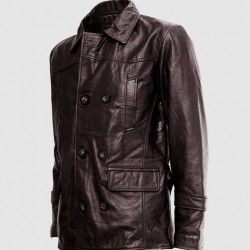 Brown Reefer Leather Jacket
