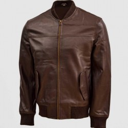 Brown Sheep Leather Bomber Jacket Brown Sheep Leather Bomber Jacket