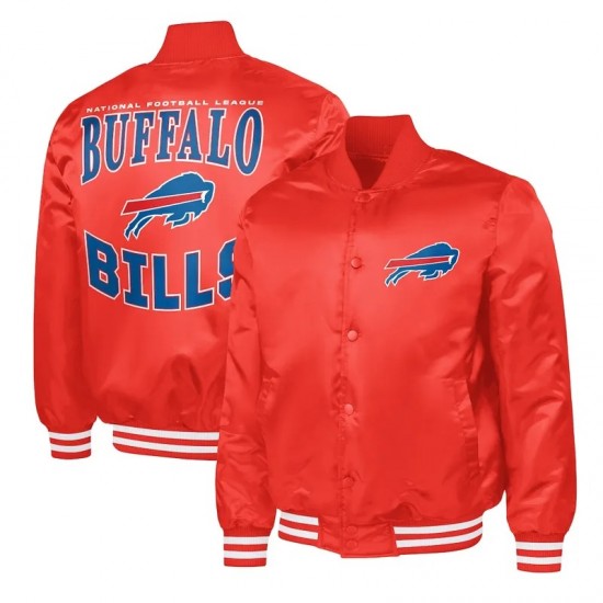Buffalo Bills Adaptive Team Graphic Varsity Satin Jacket