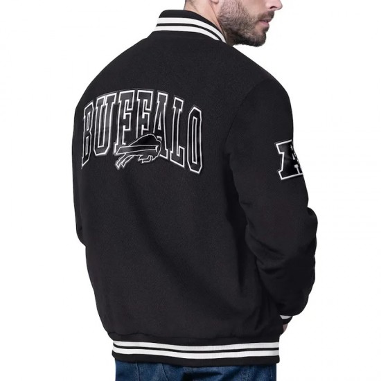 Buffalo Bills Blackout Corduroy Varsity Jacket Buffalo Bills Blackout Corduroy Varsity Jacket