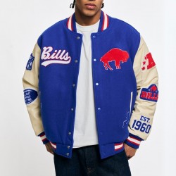 Buffalo Bills Chenille Patches Letterman Jacket