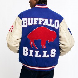 Buffalo Bills Chenille Patches Letterman Jacket