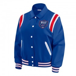 Buffalo Bills Midnight Royal Varsity Satin Jacket