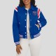 Buffalo Bills Midnight Royal Varsity Satin Jacket Buffalo Bills Midnight Royal Varsity Satin Jacket