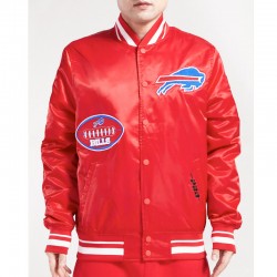 Buffalo Bills Old English Classic Rib Satin Jacket Buffalo Bills Old English Classic Rib Satin Jacket