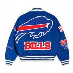 Buffalo Bills Pennant Royal Varsity Wool Jacket